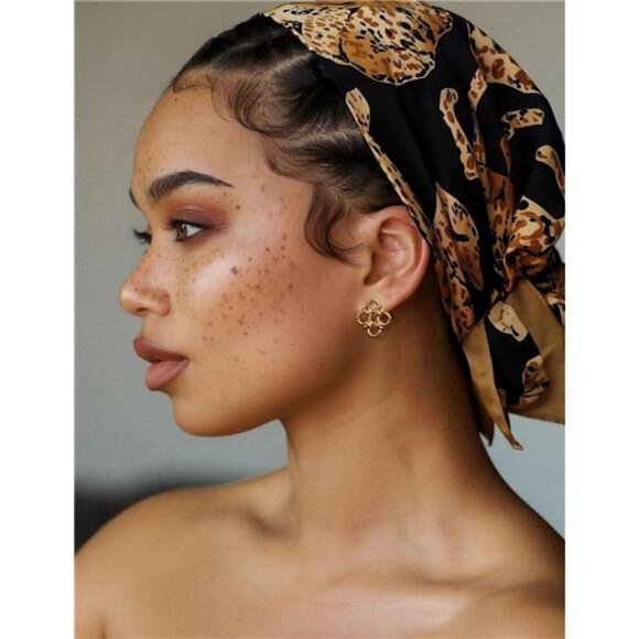 18K Gold Plated Korean Knot Earrings | Lightweight Hypoallergenic Studs - Picture 3 of 5